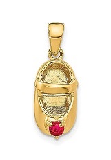 convenient itsy-bitsy red ruby baby birthstone charm